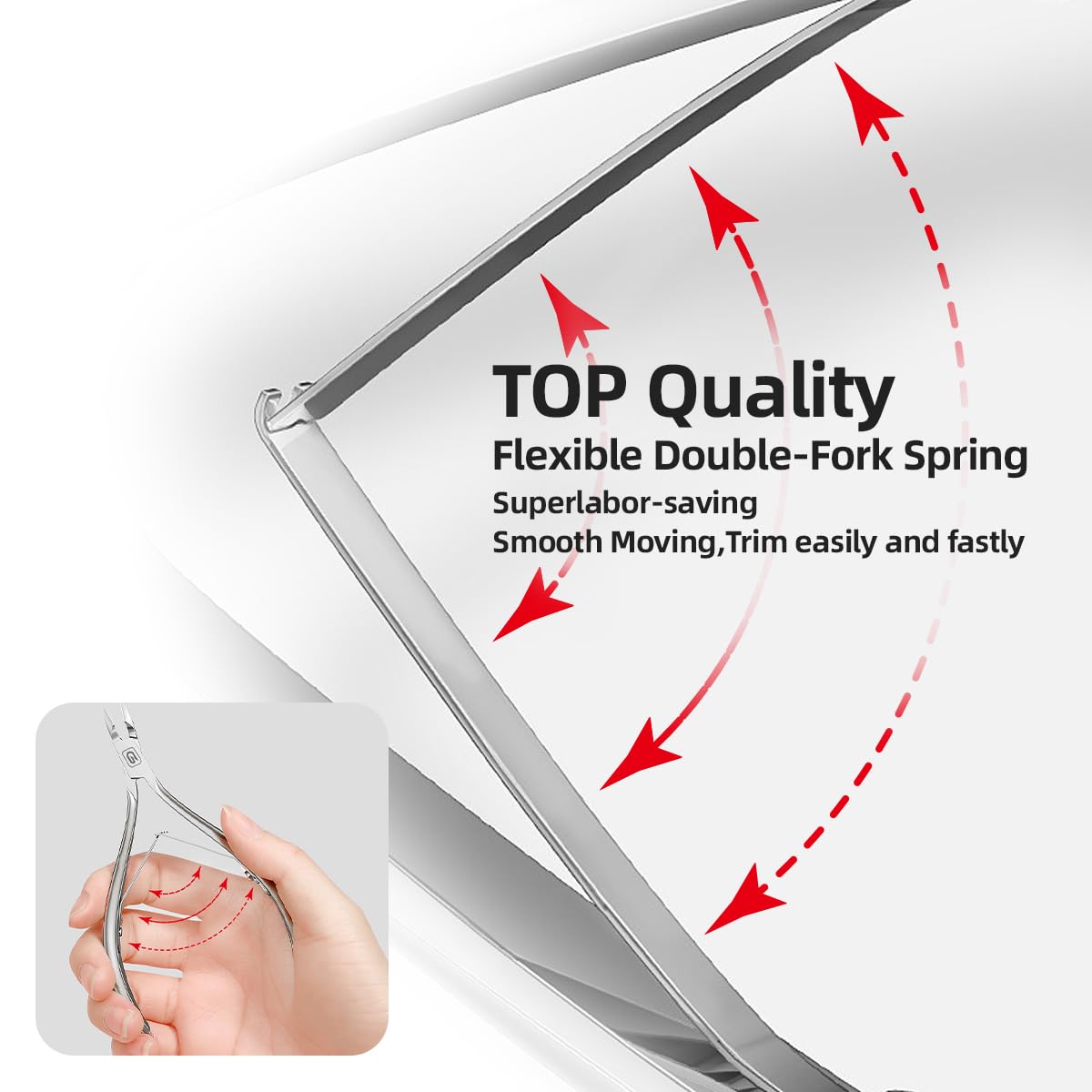 Cuticle Trimmer 3/4 Jaw Extremely Sharp Cuticle Nippers Scissors Stainless Steel Clippers Cutter Remover Pedicure Manicure Nail Tool, cuticle pusher, nail cuticle trimmer professional cuticle cutter