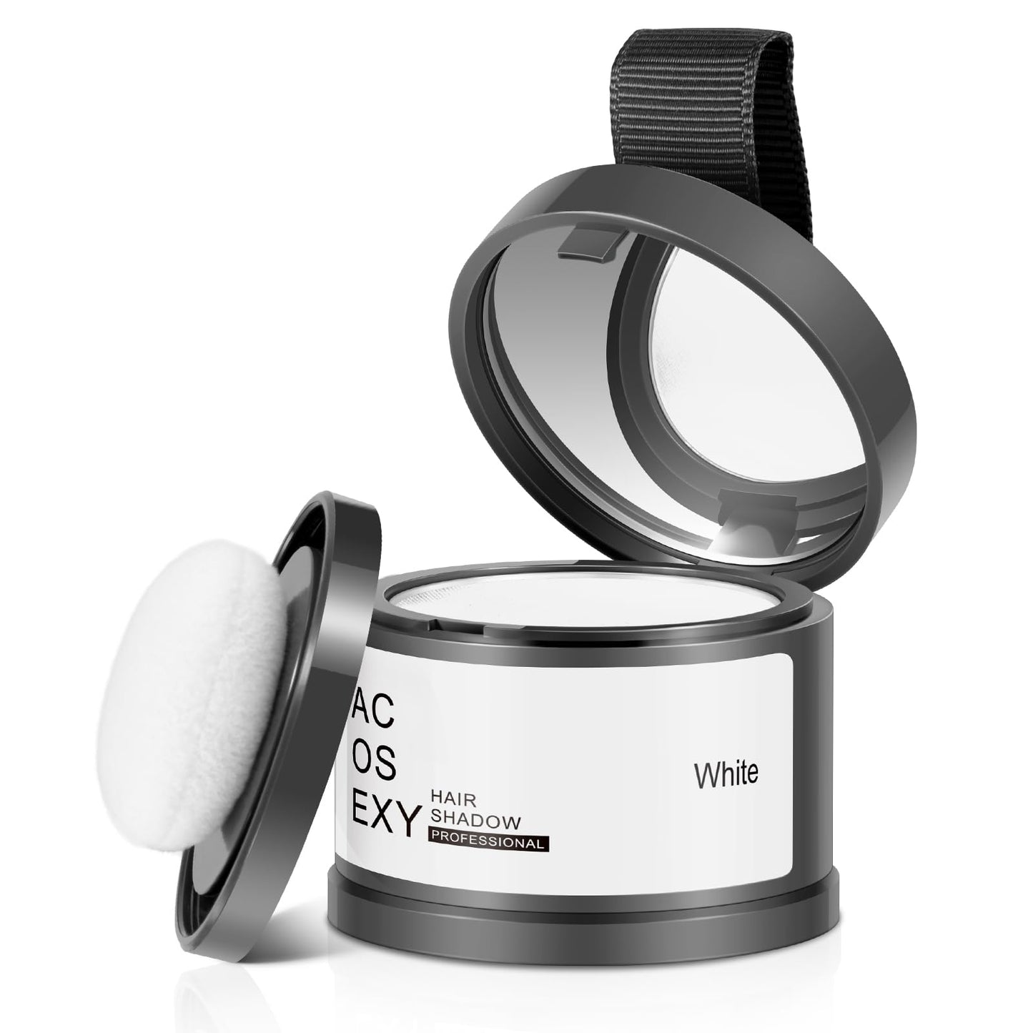 Acosexy Root Touch Up Hair Color Powder,Instantly Root Cover Up Hairline Shadow Powder,Thinning Hair for Women Eyebrows, Gray Hair Coverage Touch Up Hair Powder for Men Beard Line,Bald Spots (White)