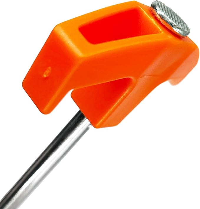 Cheardia 20 Pack Tent Stakes Heavy Duty, 8 Inch Tent Stakes Tent Pegs Camping Non-Rust Ground Stakes for Camping Patio, Garden, Canopies, Grassland, Outdoor (Orange)