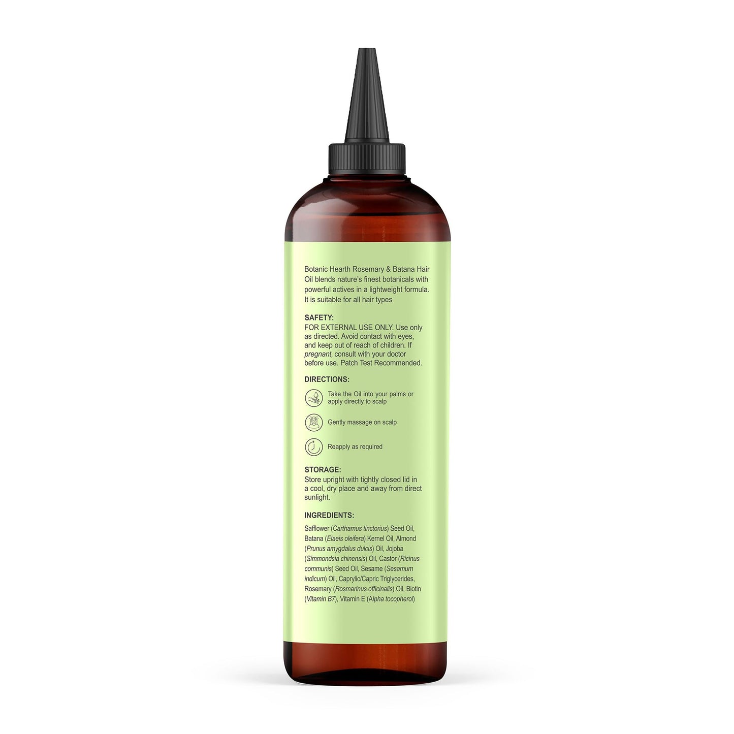 Botanic Hearth Rosemary & Batana Hair Oil (6.7 fl oz) | Revitalizing and Strengthening Hair Treatment for Fuller, Healthier-Looking Hair | Paraben Free | Suitable for All Hair Types