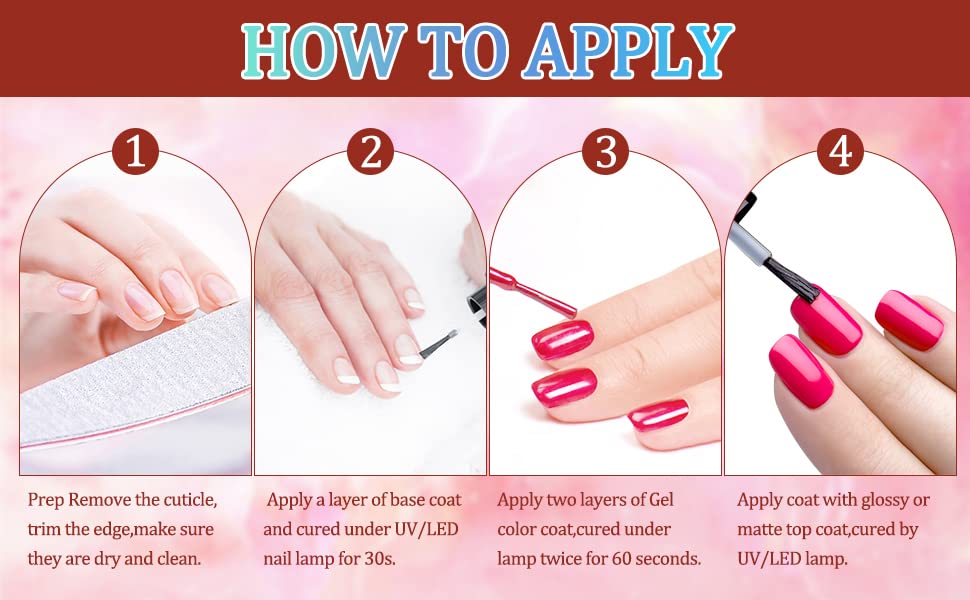 Artdone Gel Nail Polish Set - 6 Colors Nude Grey Peach Dark Red Colors Nail Polish For All Seasons Neutral Soak Off LED Lamp Cured Manicure Kit For Nail Art