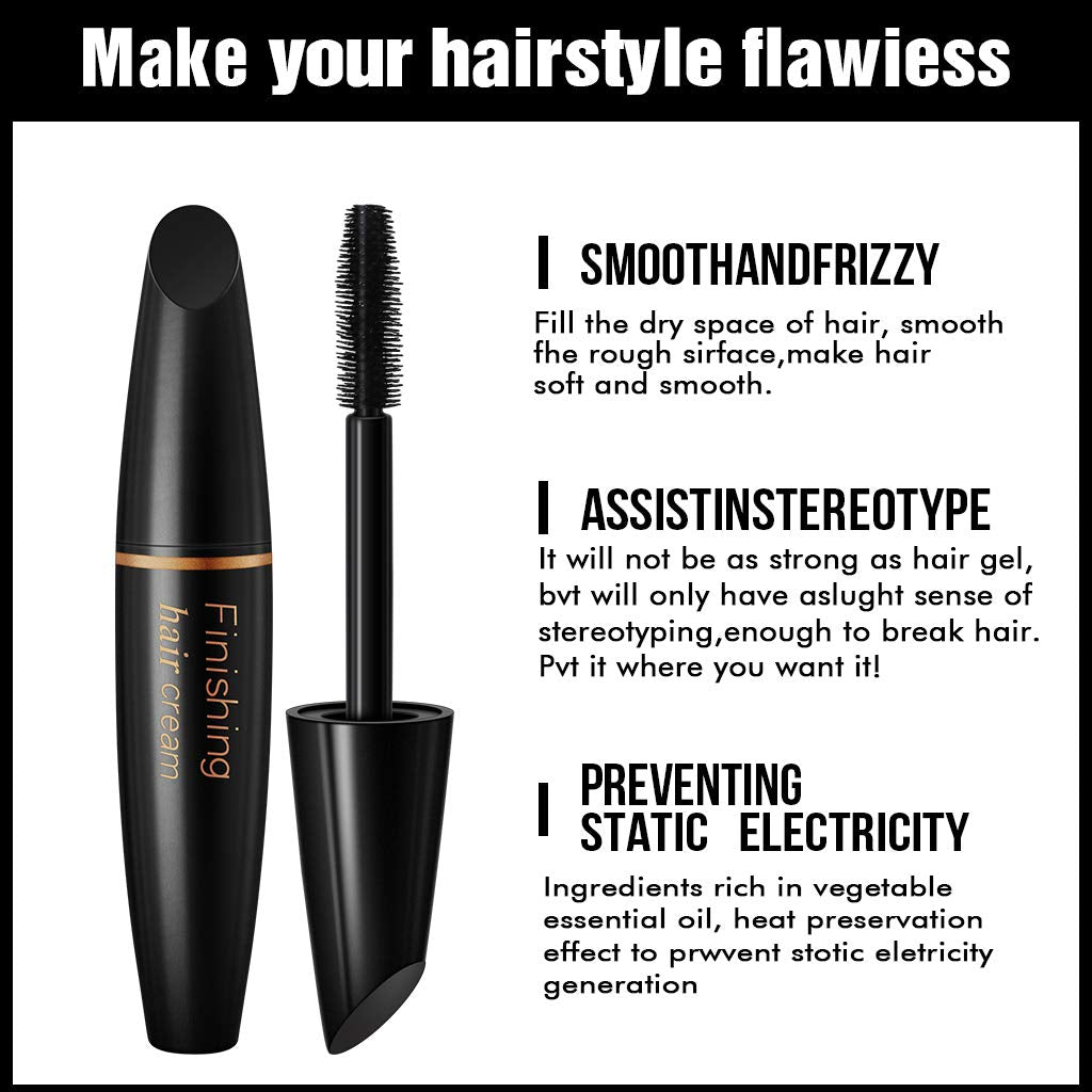 BestLand 2 Pack Hair Finishing Stick, Non-Greasy Hair Wax Stick for Flyaways, Baby Hair, Bangs and Frizz Control, Small Broken Hair Styling Cream (Pack of 2)