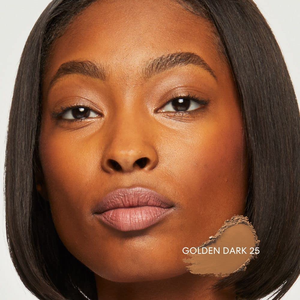 bareMinerals Original Loose Powder Foundation SPF 15, Lightweight Mineral Loose Powder Foundation Makeup, Buildable Coverage, Talc Free, Vegan (Golden Dark 25)