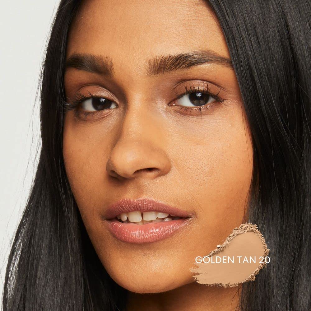bareMinerals Original Loose Powder Foundation SPF 15, Lightweight Mineral Loose Powder Foundation Makeup, Buildable Coverage, Talc Free, Vegan (Golden Tan 20)