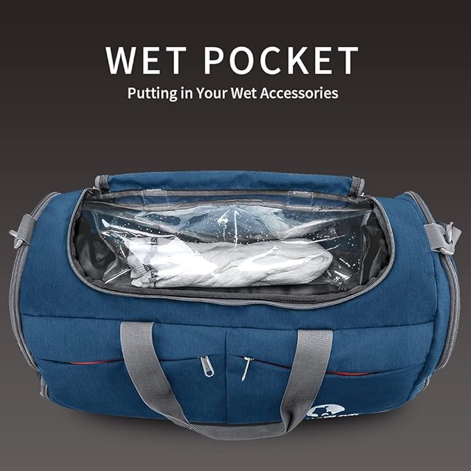 Canway Sports Gym Bag, Travel Duffel bag with Wet Pocket & Shoes Compartment for men women, 45L/40L, Lightweight