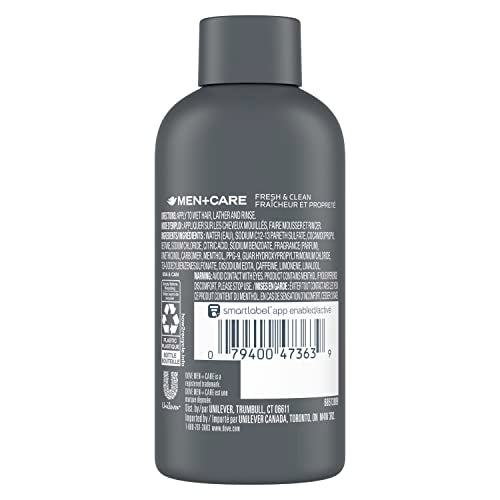 DOVE MEN + CARE Fortifying 2 in 1 Shampoo and Conditioner for Normal to Oily Hair Fresh and Clean with Caffeine Helps Strengthen Thinning Hair 3 oz (Pack of 3)