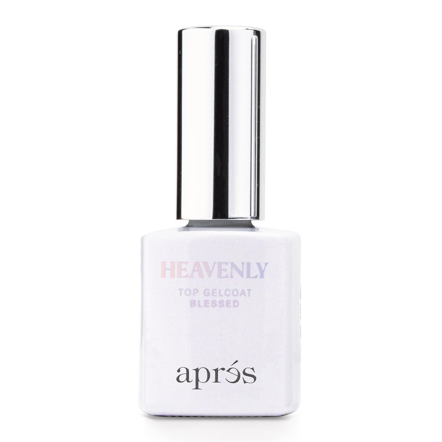 Apres Heavenly Top Gelcoat, 15 ml Non-Wipe Nail Gel Polish Top Coat, Shimmery Long Lasting Topcoat (Blessed, 15 ml)