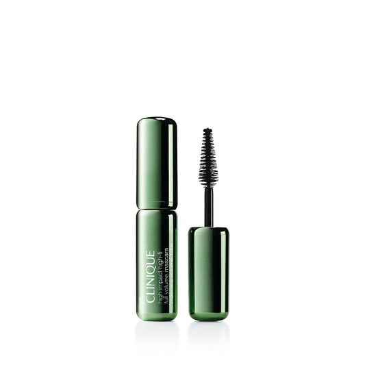 Clinique High Impact High-Fi Full Volume Water-Resistant Mascara | Volumizing, Non-Clumping, Smudge-Proof + Safe For Sensitive Eyes, Mini Travel Size, Black, 0.17 Fl Oz