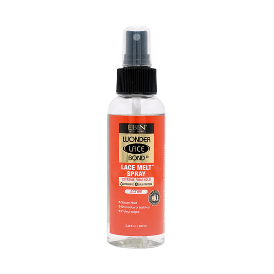 EBIN NEW YORK Wonder Lace Bond Lace Melt Spray 3.39oz / 100ml - Extreme Firm Hold (Active) | No Reside, Long Lasting Formula with Protecting Edges