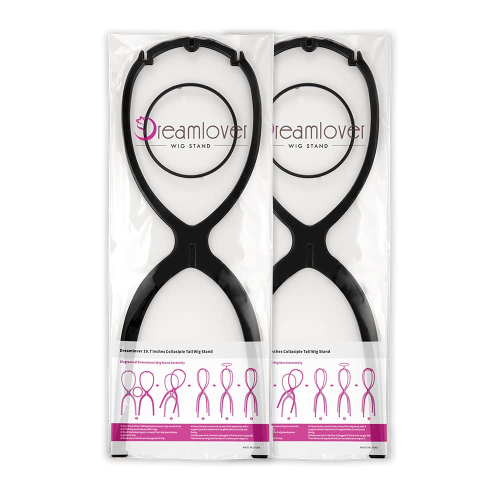 Dreamlover Wig Head Stand, Tall Stand for Long Wigs, 2 Packs