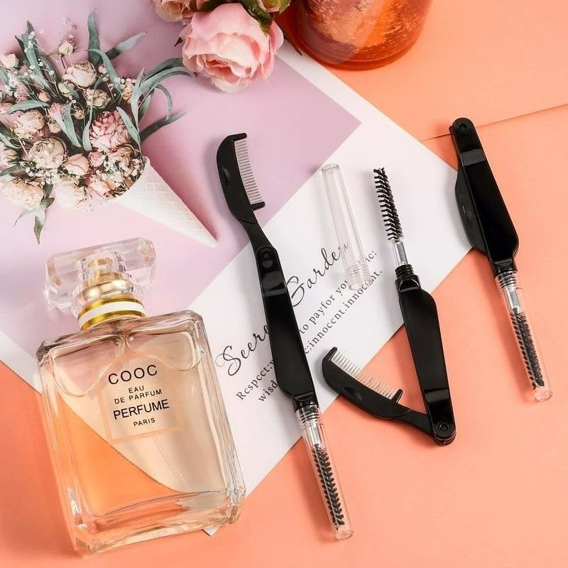 Abera Eyebrow Brush and Comb Eyelash Brush Eyelash Separator Eye Brow Comb & Spoolie Brush Professional Mascara Brushes Eyebrow Eyelash Grooming Brush Eye Makeup Tools (D. Eyelash Brush) (Set 1)