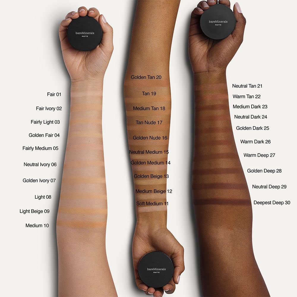 bareMinerals Original Loose Powder Foundation SPF 15, Lightweight Mineral Loose Powder Foundation Makeup, Buildable Coverage, Talc Free, Vegan (Light Beige 09)