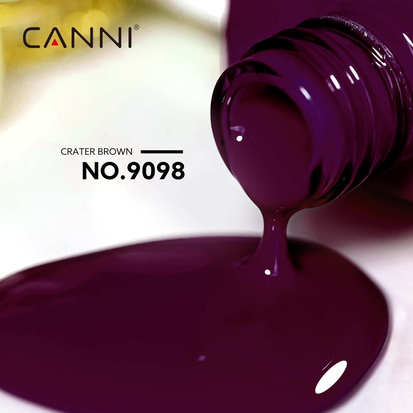 CANNI Dark Red Purple Gel Nail Polish, 1Pcs Burgundy Red Purple Color Nail Polish High Gloss Manicure Salon DIY