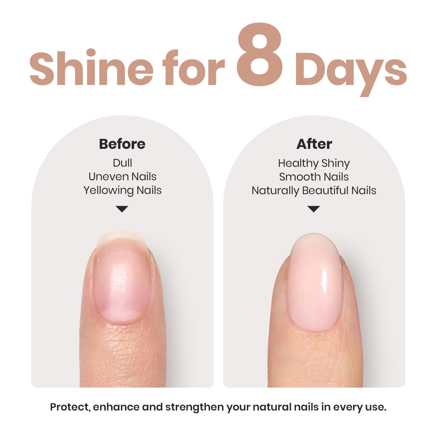 Beetles Nail Polish - Nude Nail Polish Shimmer Nail Concealer Fast Dry Quick Natural Nail Strengthener and Growth Treatment for Thin and Damaged Nails,0.51 FL OZ