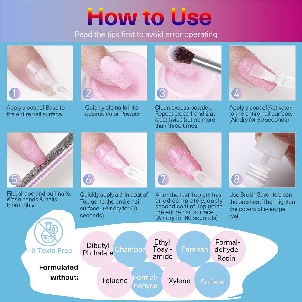 AZUREBEAUTY Dip Powder Silver Glitter Color, Gorgeous Sparkle Dipping Powder Shine Nail Art Starter Manicure Salon DIY at Home, Odor-Free and Long-Lasting, No Need Nail Lamp Curing, 1 Oz / 28g
