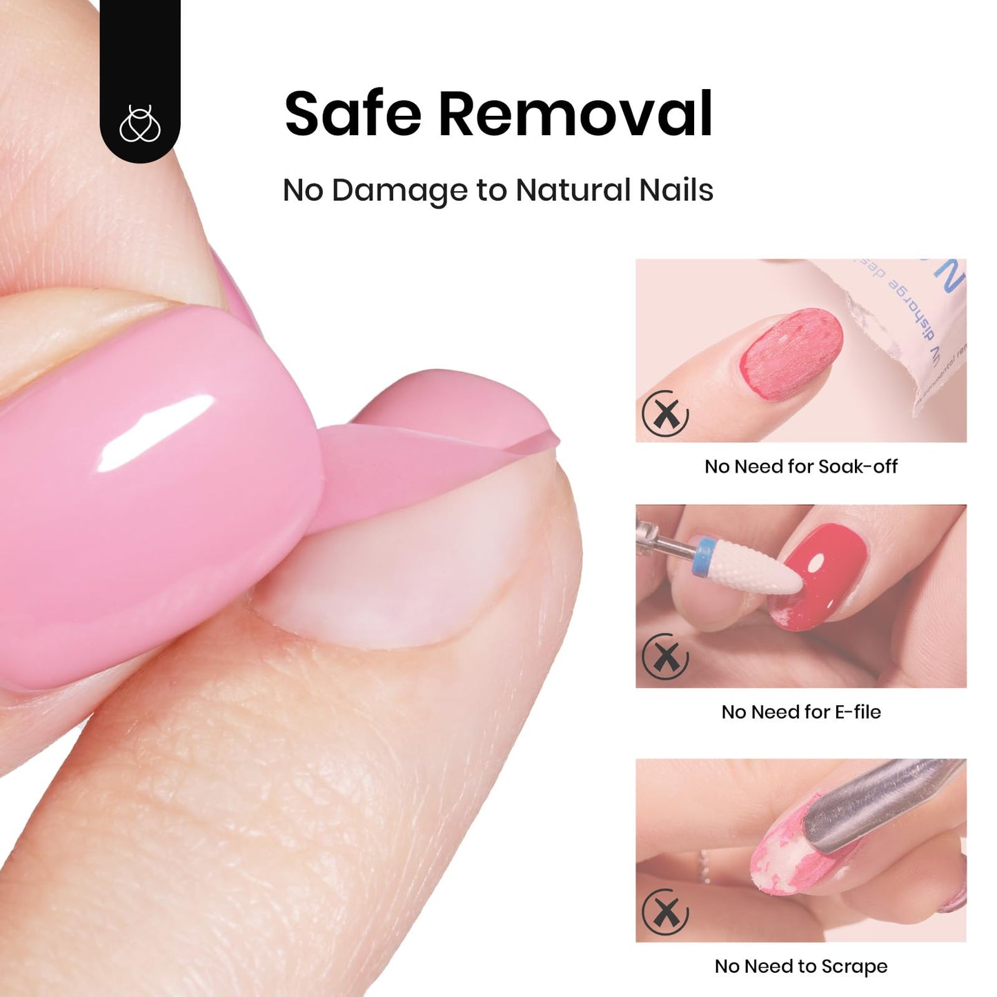 Beetles Peel Off Base Coat for Gel Nail Polish, 15ml Peel off Gel Base Coat Easy Removal, UV LED Lamp Peel off Nail Polish without Damage, Long Lasting Peelable Base for Beginners Weak Thin Nails