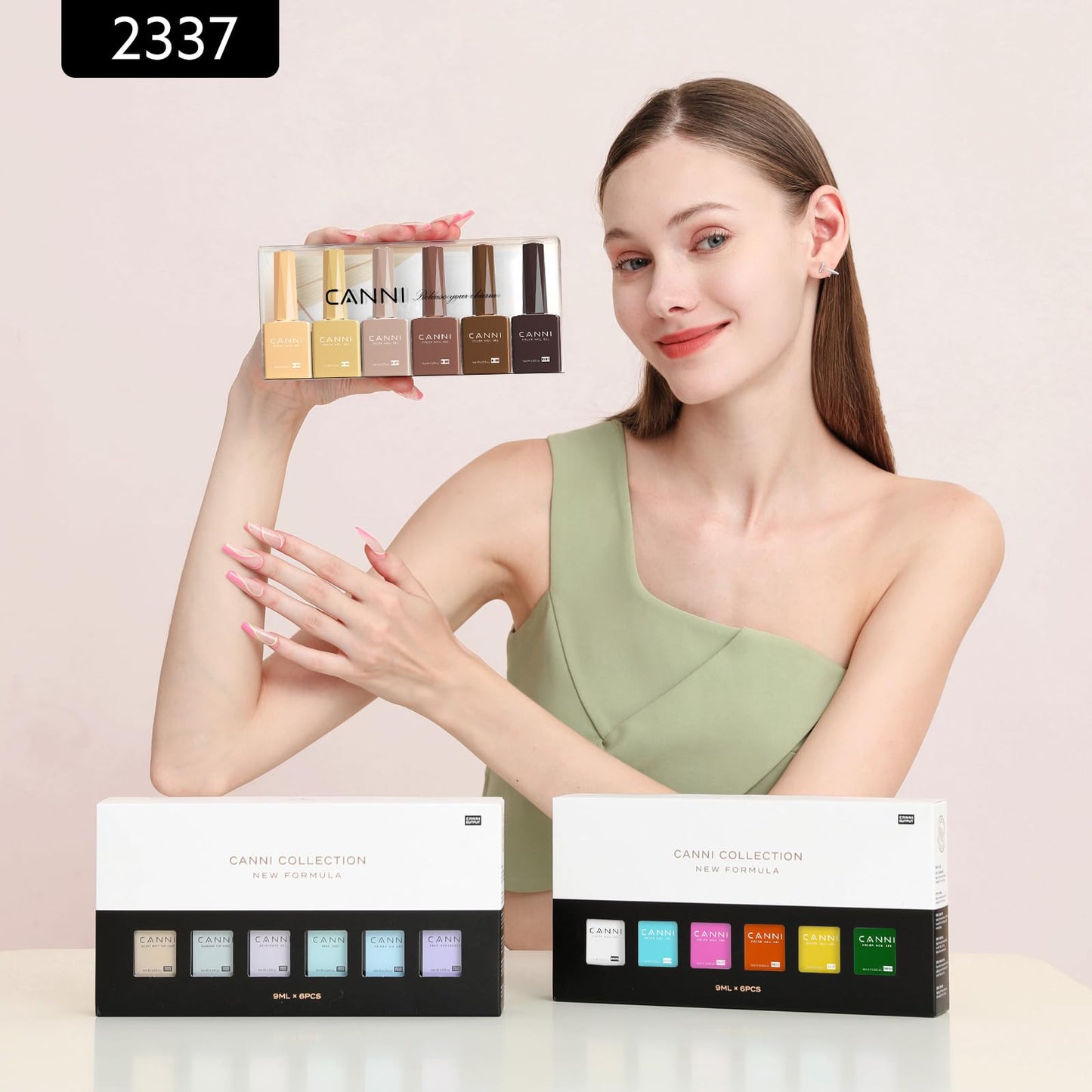 CANNI 6 Colors 9 ML Hema-Free Dark Brown Gel Nail Polish Set, Chocolate Brown Nude Fall Gel Polish Kit, Soak Off LED Nail Gel Manicure Kit DIY at Home Salon Gifts