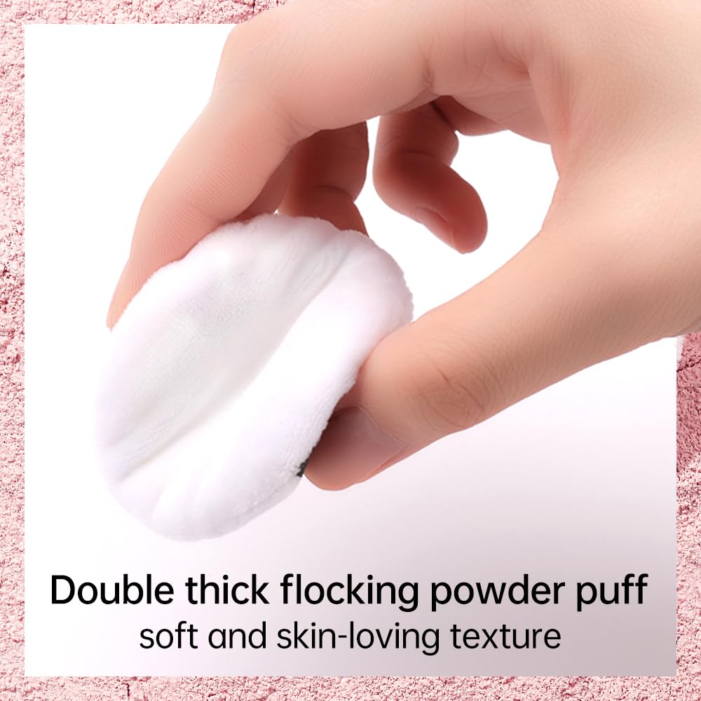 CATKIN Poreless Finish Loose Setting Powder Makeup, Translucent Matte Finishing Makeup for All Skin Tones, 3 Colors Even Skin Tone – 0.42 oz Includes Velour Puff C03 Shimmer