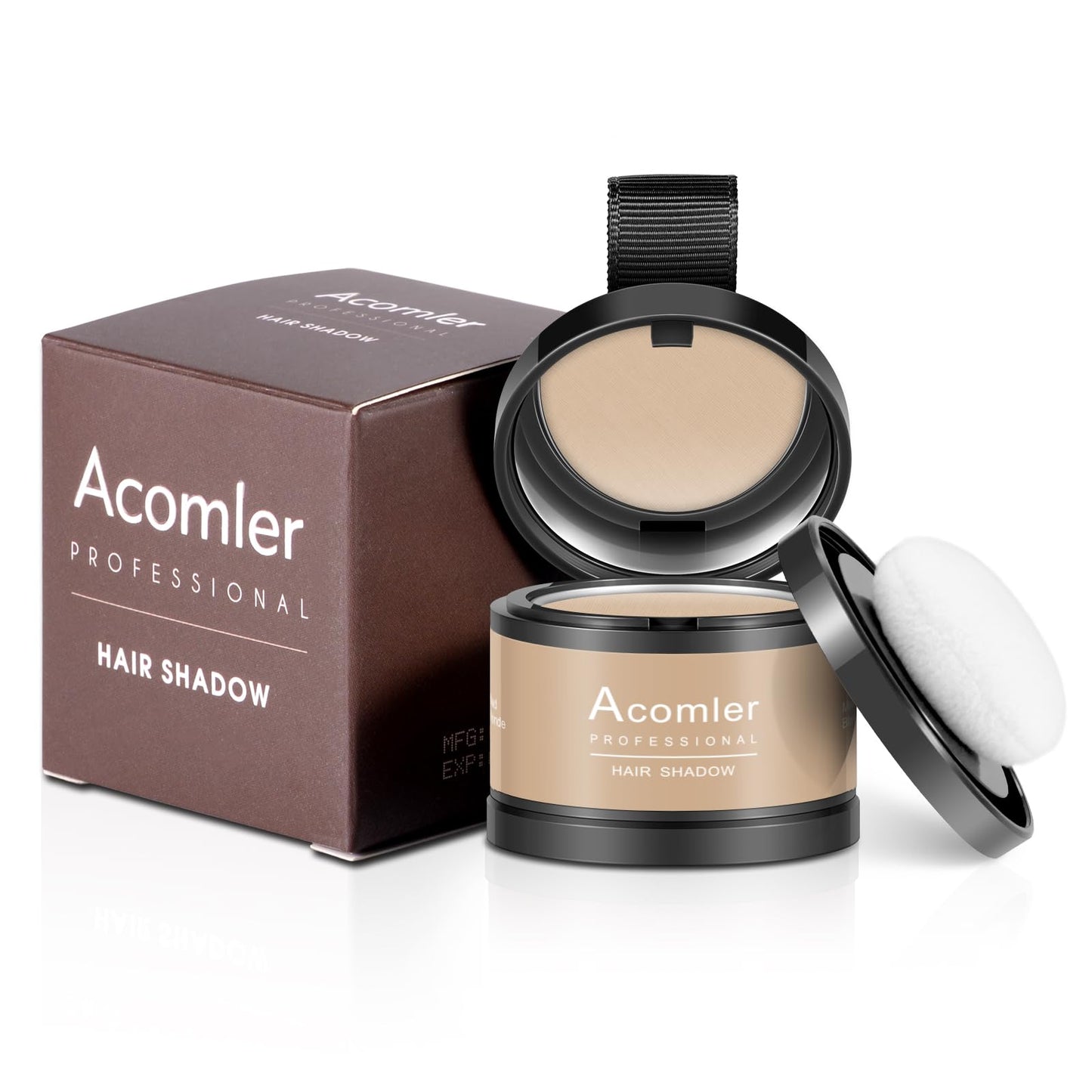 Acomler Instantly Root Touch Up Hairline Shadow Powder,Root Cover Up Hair Powder,Medium Blonde for Thinning Hair, Grey Hair Coverage for Women Men with Eyebrows,Beard Line,Bald Spots (Medium Blonde)