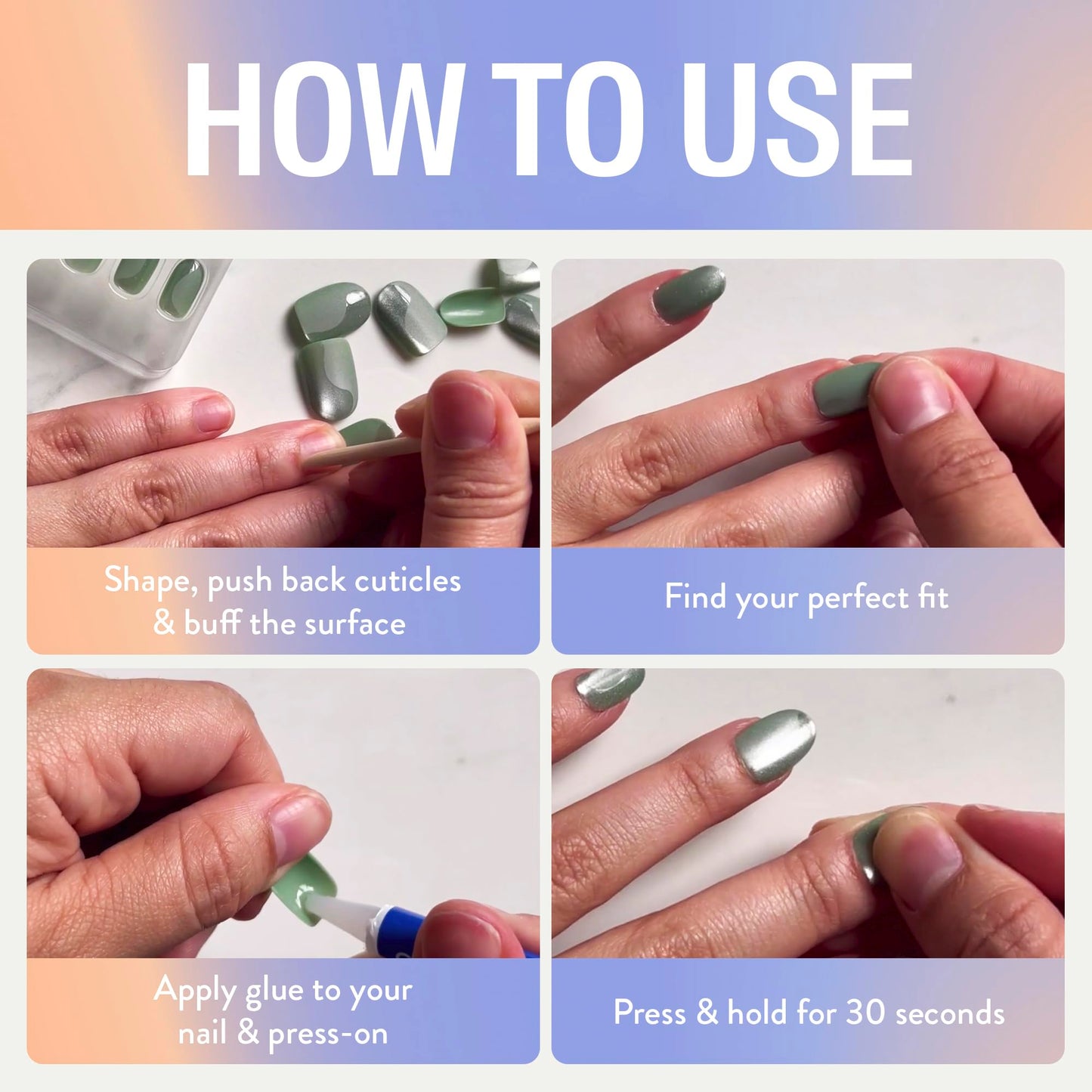 Chillhouse - Chill Tips, Press on Nails Kit - Way Harsh Tai (Oval) - 24 Nail Shapes & Sizes - Up to 3 Weeks of Wear - Customizable Fit - Reusable - Latina Founded & Women Owned - Beauty & Self Care