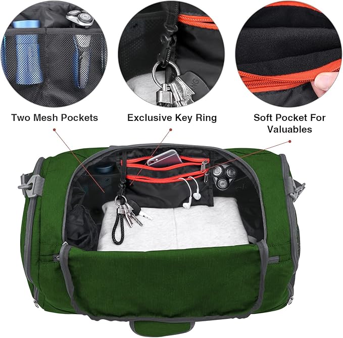 Canway Sports Gym Bag, Travel Duffel bag with Wet Pocket & Shoes Compartment for men women, 45L/40L, Lightweight