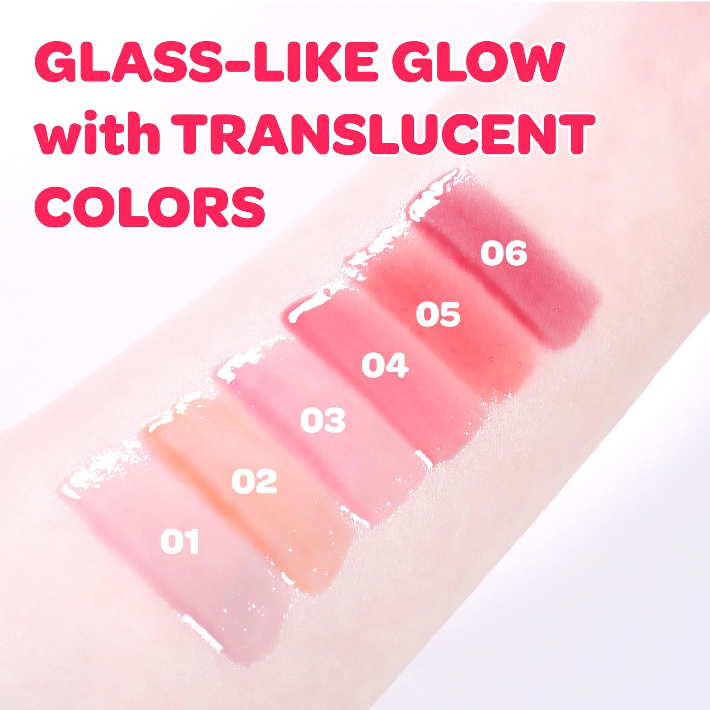 COLORGRAM FRUITY GLASS GLOSS 02 CHEWY TANGERINE | Non-Sticky Glossy Lip Tint with Glass-Like Shine | Long-Lasting Hydrating Lip Gloss for Smooth & Plump Lips