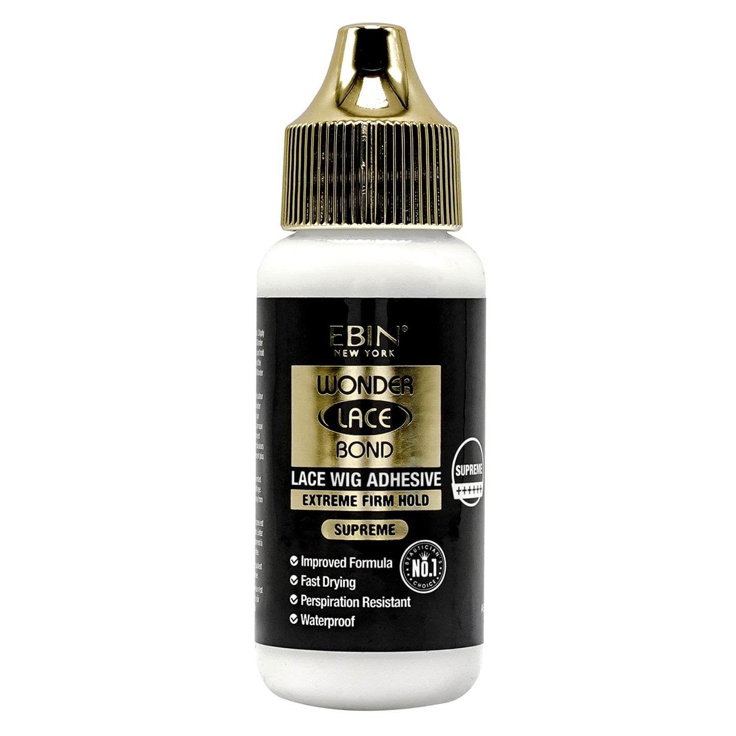 EBIN NEW YORK Wonder Lace Bond Wig Adhesive, Latex Free and Waterproof - 1.15oz (Supreme 1.15oz), since the units are 1.15oz.