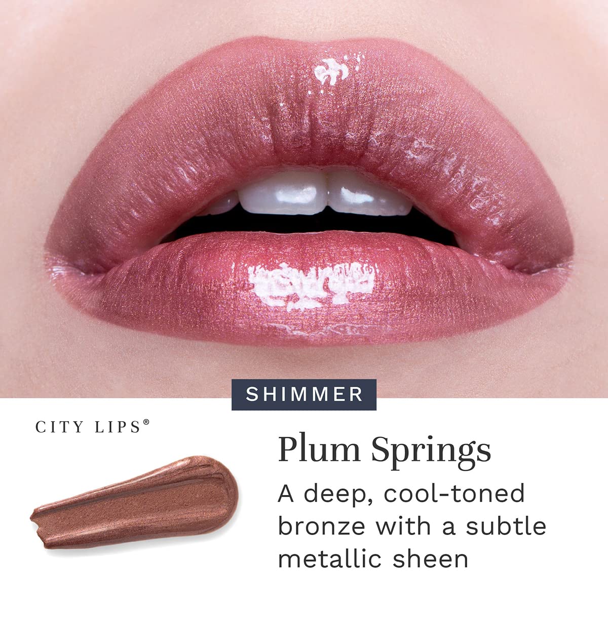 City Beauty City Lips Plumping Lip Gloss Plum Springs - High-Shine Gloss for Fuller, Younger-Looking Lips | Hydrating & Smoothing Lip Treatment Hyaluronic Acid