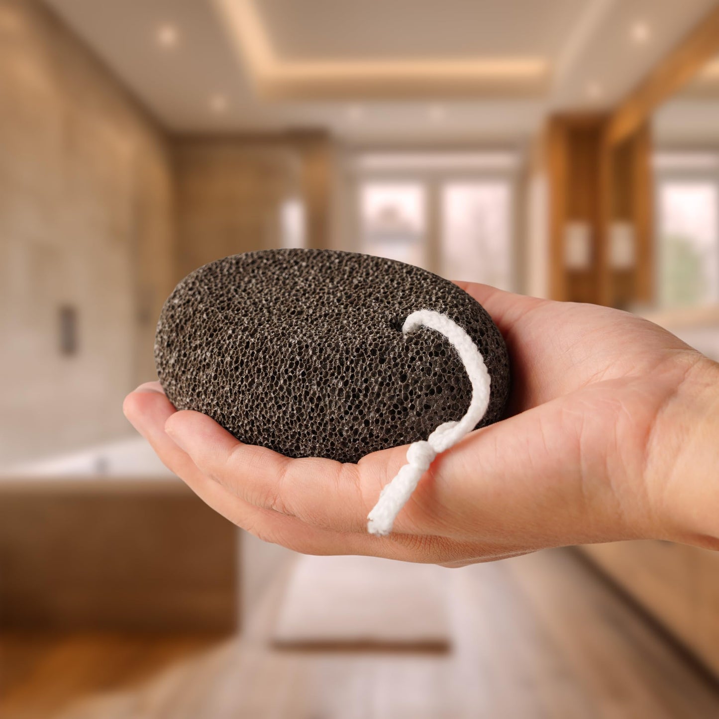 CopesFuda Extra Thick Pumice Stone for Feet and Hands – Ergonomic, Durable Natural Foot File – Gray, 3.9x2.8x1.6 in – Ideal for Cracked Heel Treatment,Callus Remover for feet&Dead Skin Exfoliation