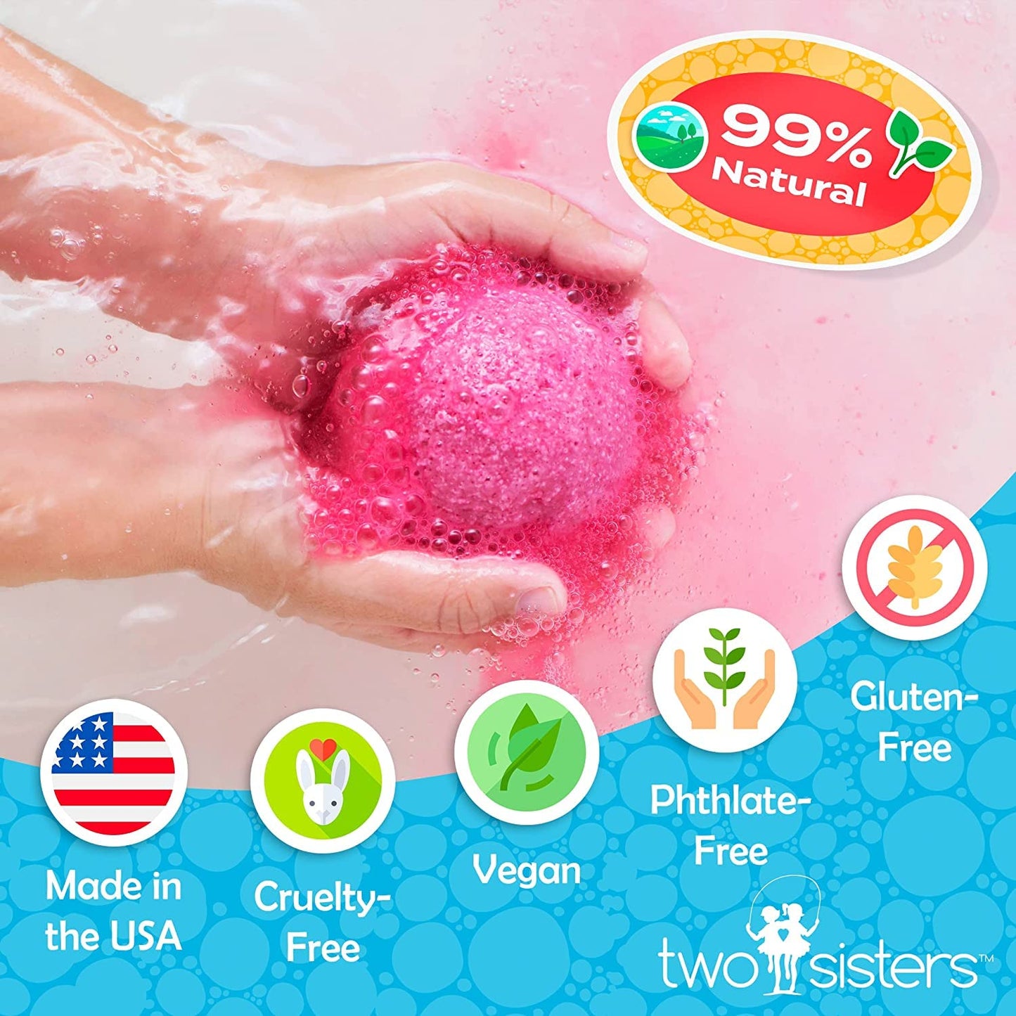 Dinosaur Bath Bombs for Kids with Surprise Toy Inside (6 Pack) - Bubble Bubble with Hidden Figures, Gentle and Safe, USA Made, Birthday Gift for Boys, Girls, and Teens by Two Sisters