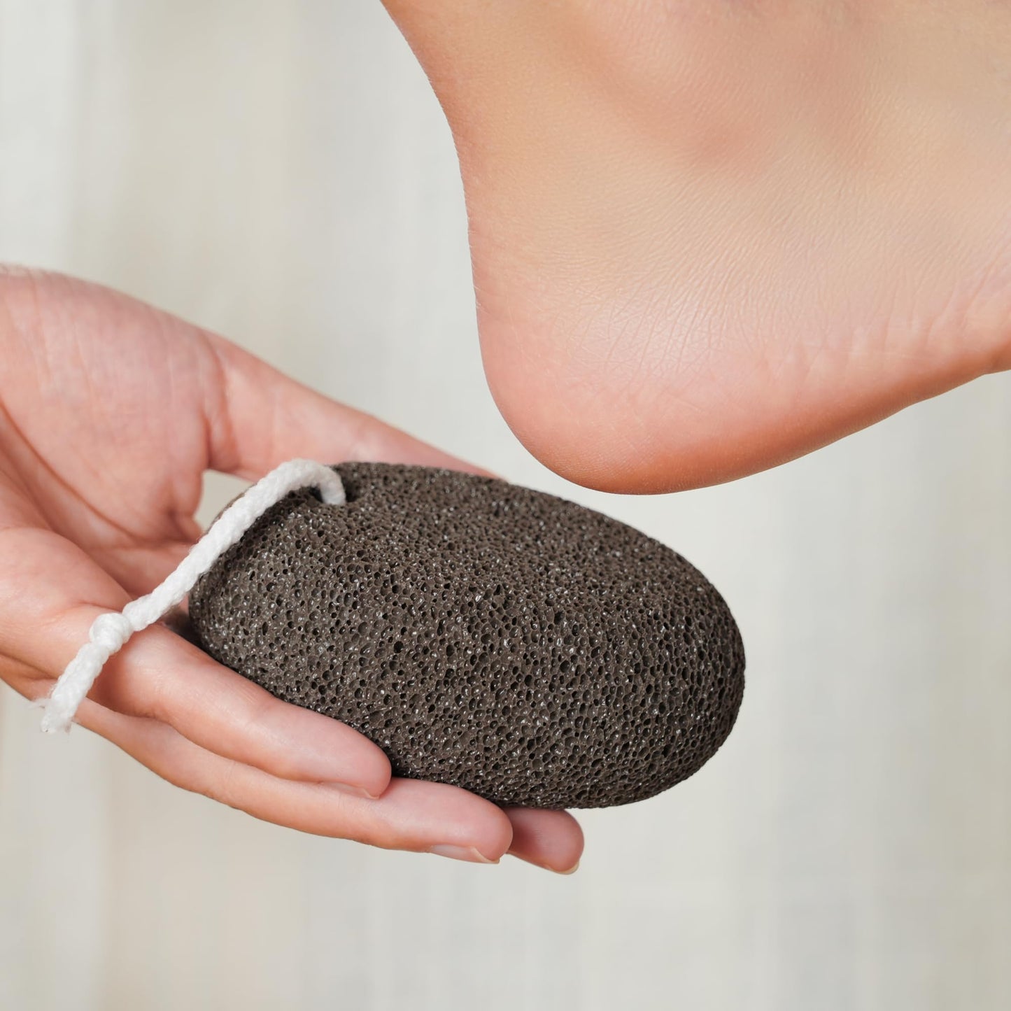 CopesFuda Extra Thick Pumice Stone for Feet and Hands – Ergonomic, Durable Natural Foot File – Gray, 3.9x2.8x1.6 in – Ideal for Cracked Heel Treatment,Callus Remover for feet&Dead Skin Exfoliation