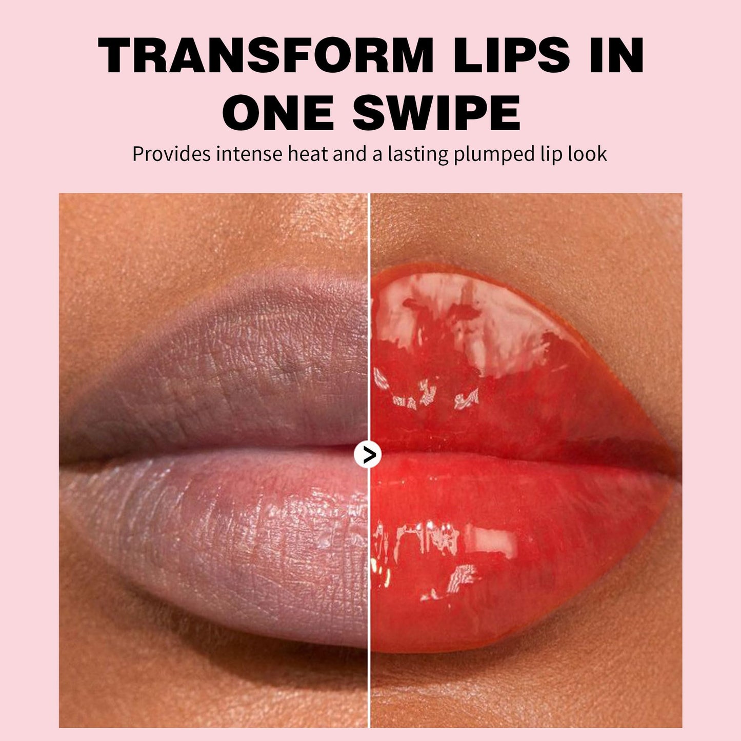Easilydays Ginger Lip Plumping Booster, Plumping Lip Oil Lipstick with Ginger Extract, Fuller Lips Instantly, Voluminous, Hydrating, High-Shine, Plump & Pout Lip Plumper for Women Girls, #01 Petal