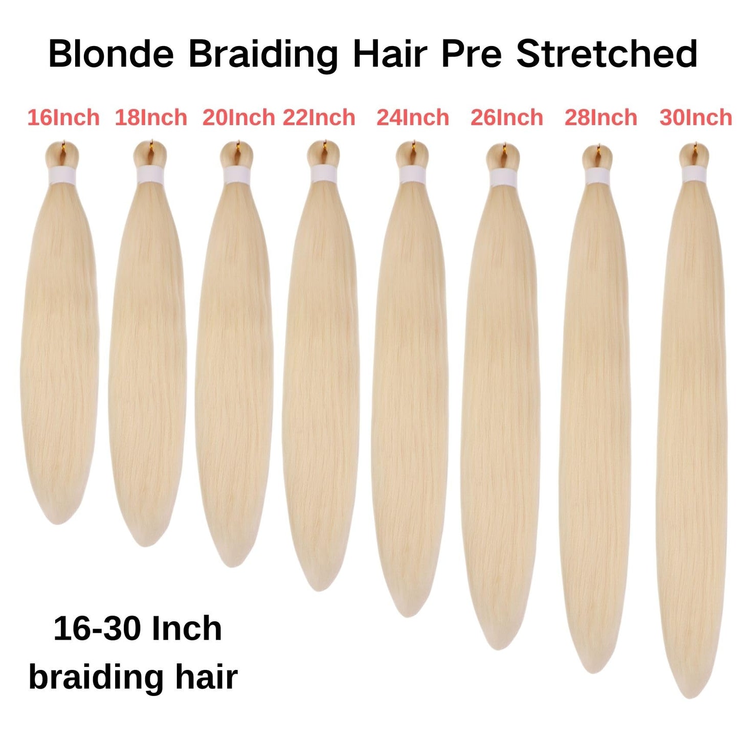 Blonde Braiding Hair Pre Stretched 30Inch Long Blonde Knotless Box Braids Hair for Braiding