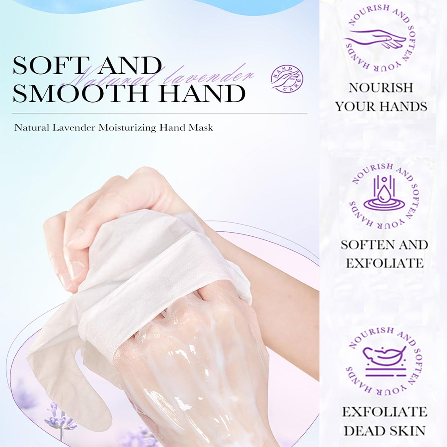 ASMAYSA Moisturizing Hand Mask Gloves, 9 Pairs Hydrating Hand Mask For Dry Cracked Hands, Hand Peeling Mask, Hand Exfoliator Peeling Mask for Women