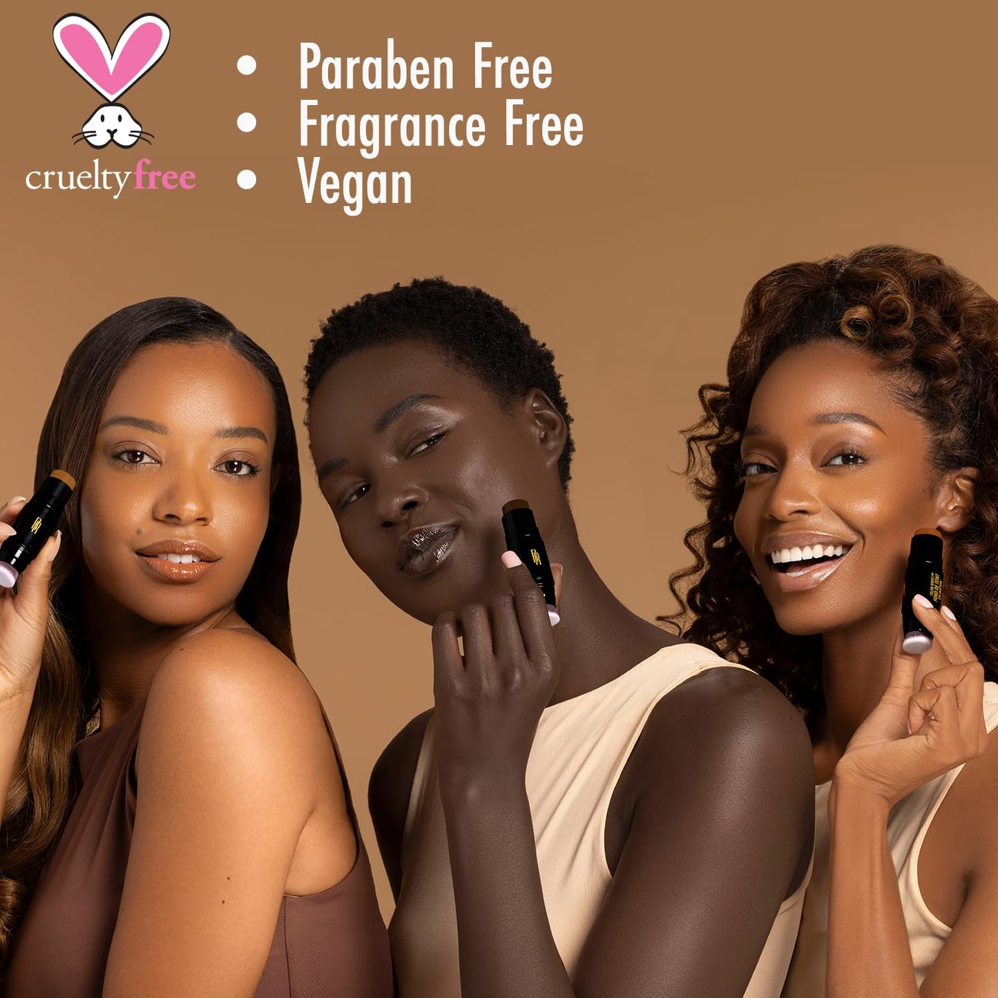 Black Radiance Color Perfect Foundation Stick with Soft Brush Applicator Duo – Buildable, Blendable Versatile Pigment-Rich Formula - Bronze Glow