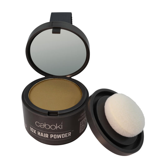 Caboki 10X Hair Powder for Thinning Hair, TALC-Free, Healthful Formula, Instant Fuller Hair, Flawless Roots, Rain and Sweat Resistant, Easy to Use, Natural Blonde, Men and Women