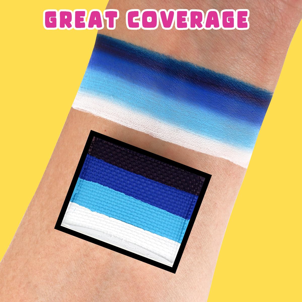 Bowitzki 10g Split Cake Face Paint Professional For Kids Adults One Stroke Split Cake Non Toxic Rainbow Flora Dolphin Unicorn Flame Body Paint Makeup (Dolphin)