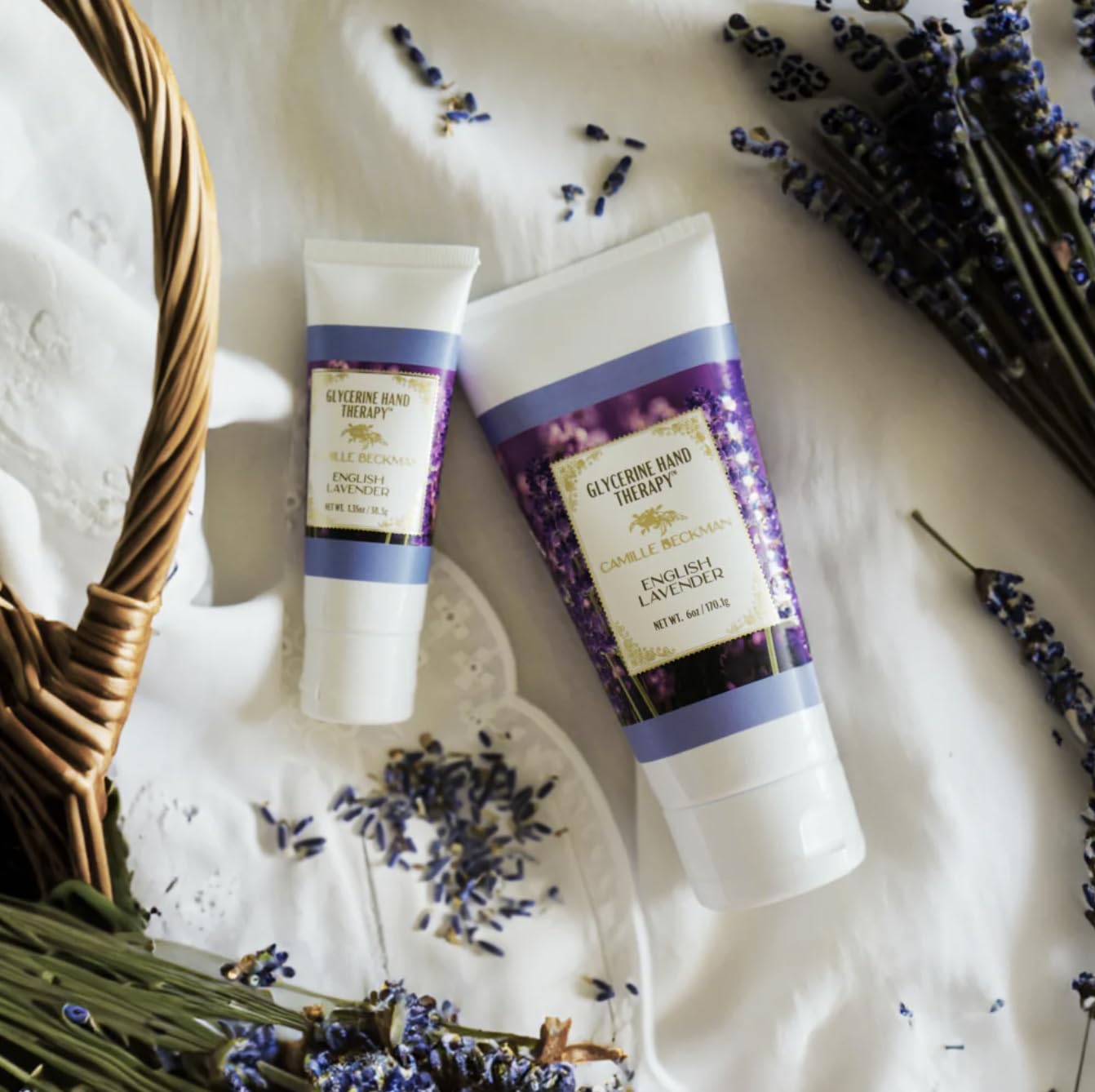 Camille Beckman Glycerine Hand Therapy Cream, English Lavender, 1.35 Ounce
