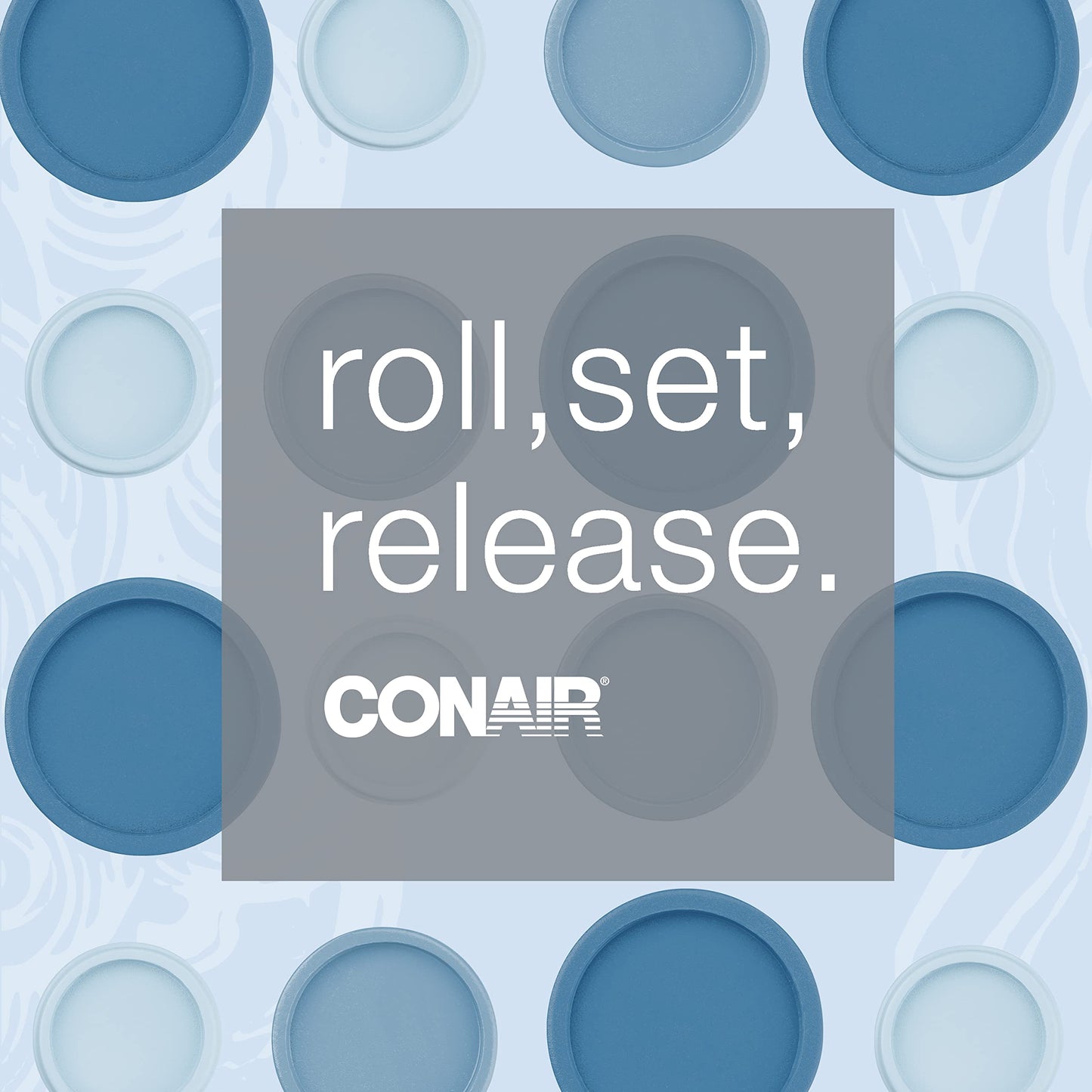 Conair Compact Multi-Size Hot Rollers, Blue