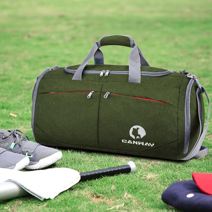 Canway Sports Gym Bag, Travel Duffel bag with Wet Pocket & Shoes Compartment for men women, 45L/40L, Lightweight