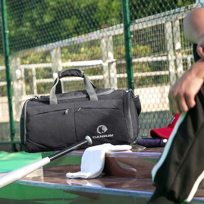 Canway Sports Gym Bag, Travel Duffel bag with Wet Pocket & Shoes Compartment for men women, 45L/40L, Lightweight