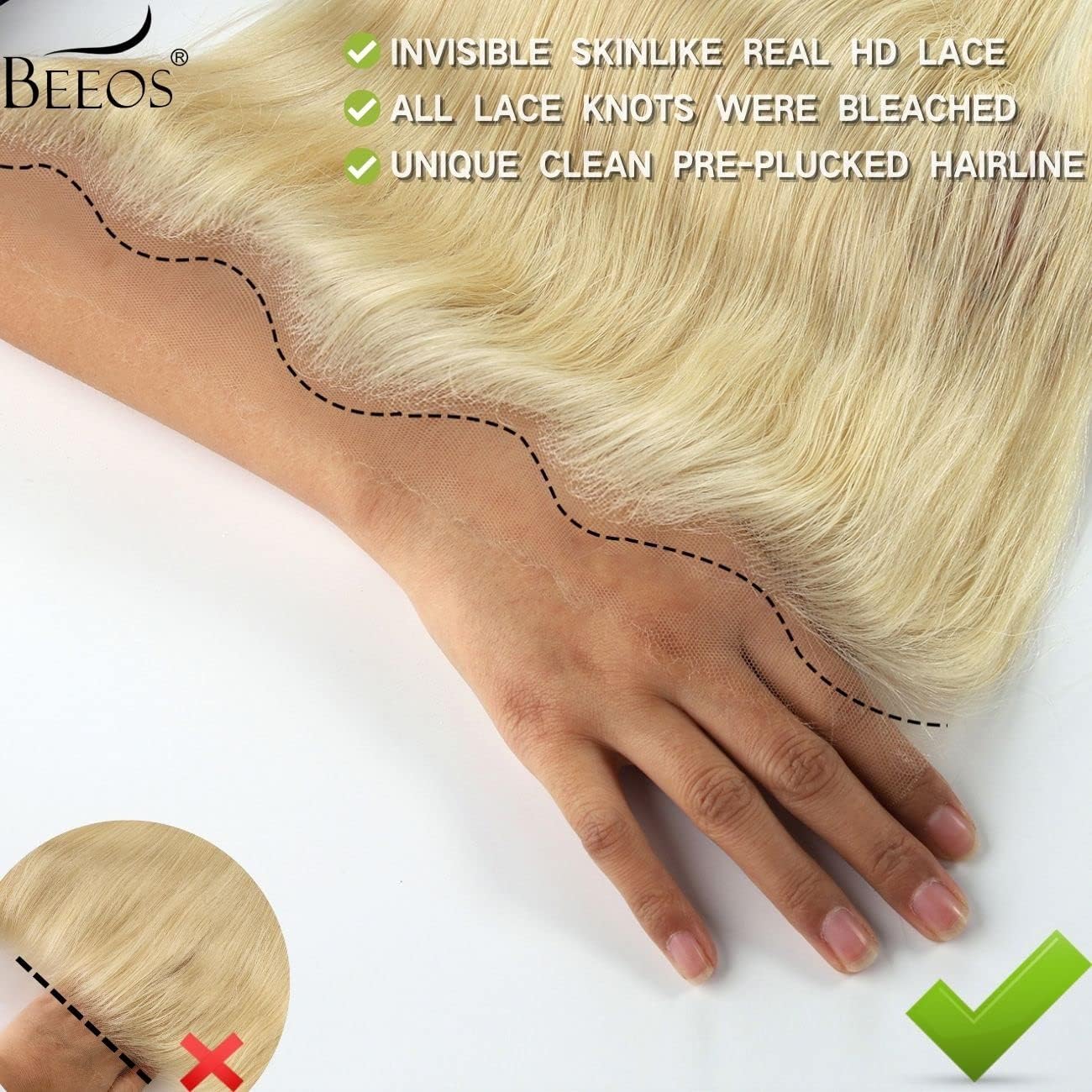 BEEOS 13x4 SKINLIKE Real HD Lace Frontal Only