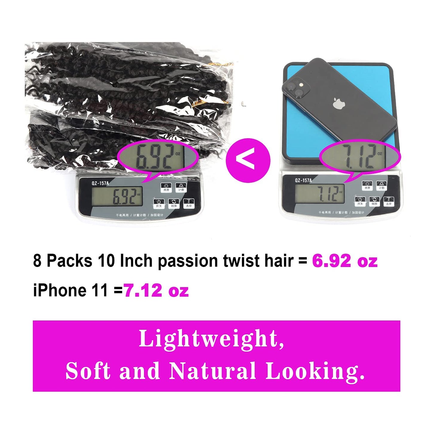 Bileaf 8 Packs Passion Twist Crochet Hair Pre Looped Passion Twist Hair 8 Inch, Pre-Twisted Crochet Passion Twists Bohemian Braiding Twist Crochet Hair for Women Girls and Kids Hair Extensions #30