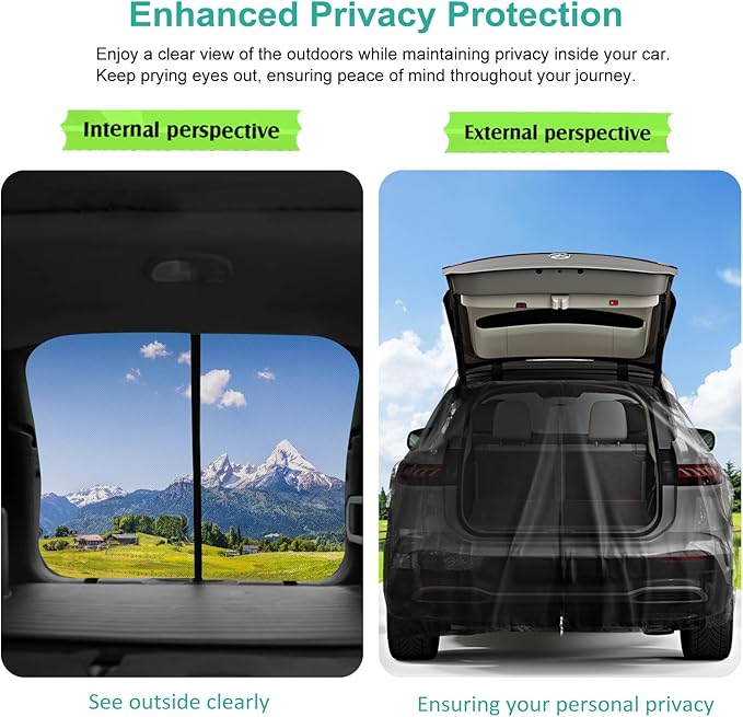 Car Tailgate Mesh Screen,59"x69" Magnetic Car Tailgate Tent Breathable Mesh Net for SUV MPV, UV & Privacy Protection Camping Mosquito Screen for 49.6~53.1in Tail Spacing,Car Camping Accessories-XL