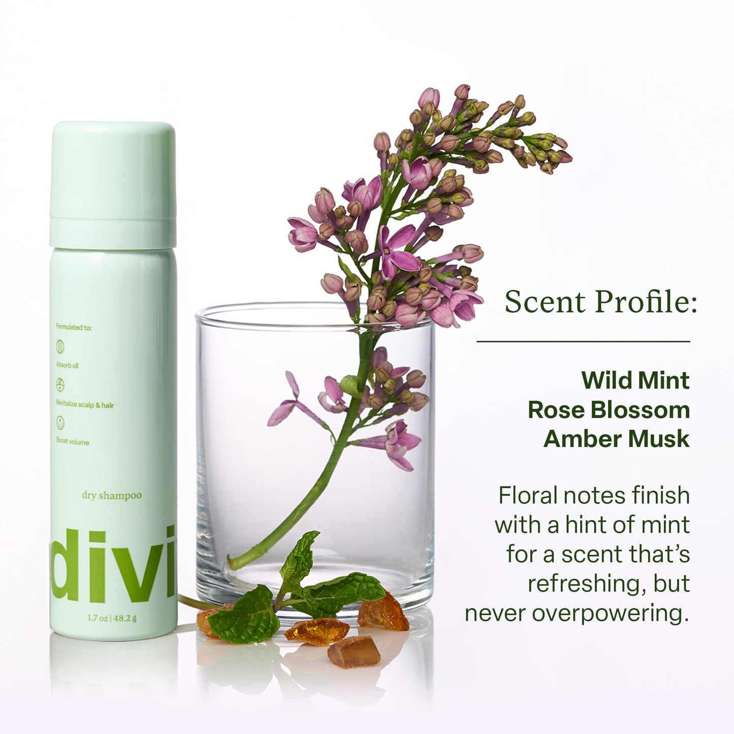 divi Dry Shampoo, 1.7 oz, Revives Hair Between Washes