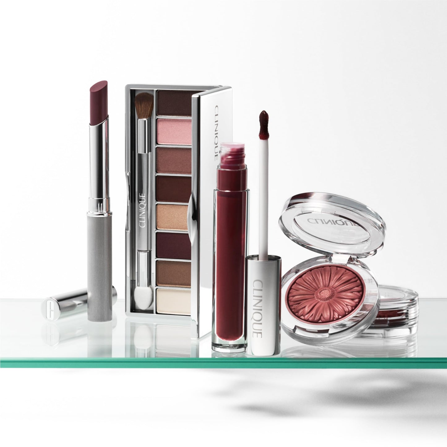 Clinique All About Shadow Eye Shadow Palette, 8 Silky + Buildable Shades | Safe For Sensitive Eyes, A Pink Honey Affair, 0.41 Ounce