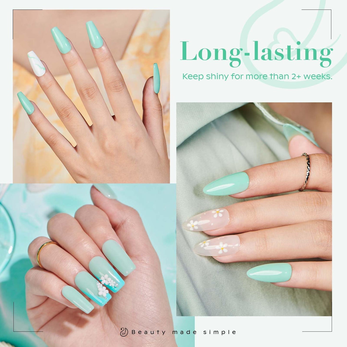 AZUREBEAUTY Dip Powder Green Color 2Oz/56g, Summer Spring Neon Green Dipping Powder Crystal French Nail Art Starter Manicure Salon DIY at Home, Odor-Free, Long-Lasting, No Nail Lamp Needed