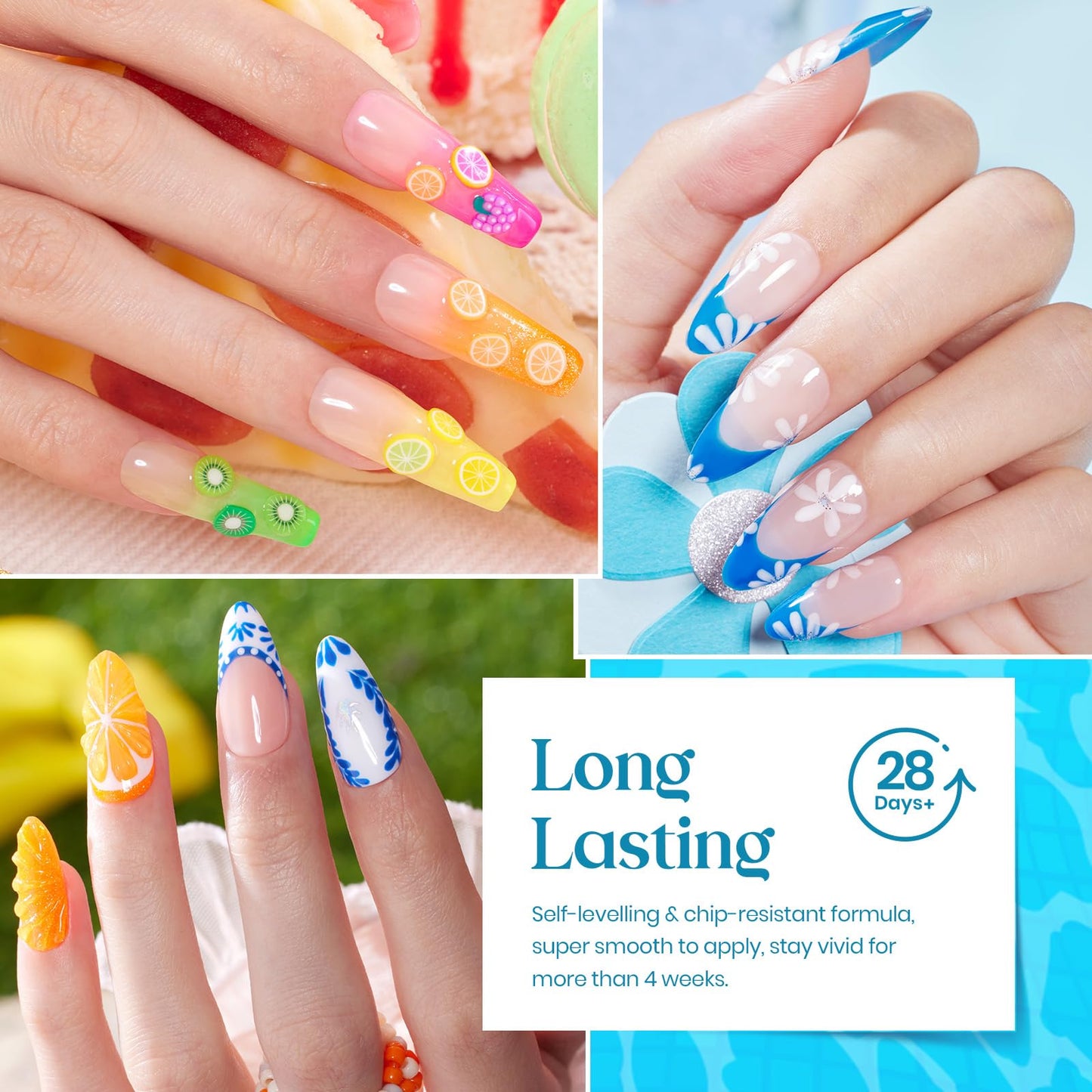 Beetles Spring Gel Nail Polish Set, 23 PCS 20 Colors Pastel Neon Pink Yellow Green Blue White Glitter Gel Nail Polish Kit Base Coat Matte Glossy Top Coat Gel Polish Soak off Uv Gift for Women