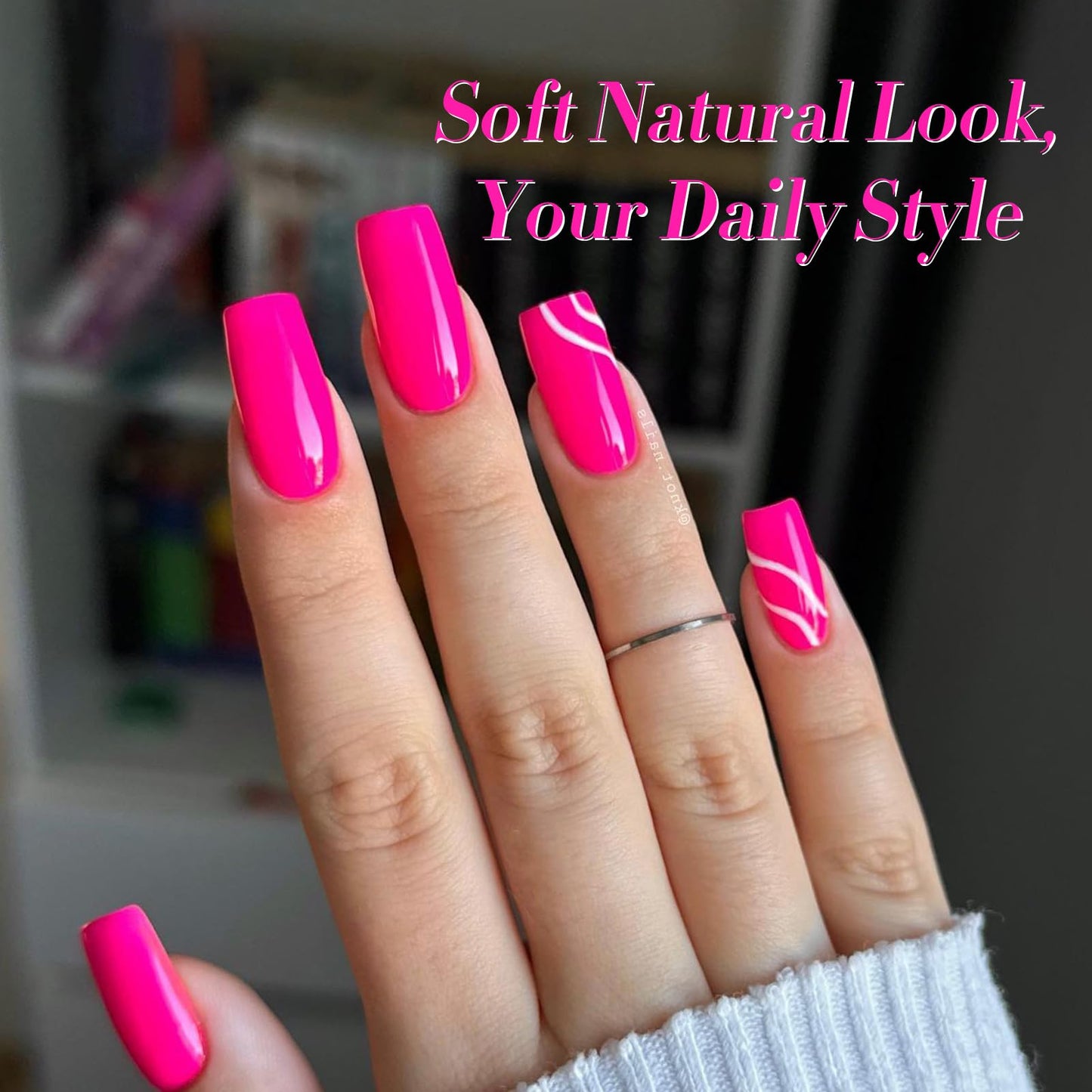 Born Pretty Gel Nail Polish Spring Summer Neon Pink Color Hot Pink Gel Polish Nail Art Design Manicure Salon DIY Home 15ml