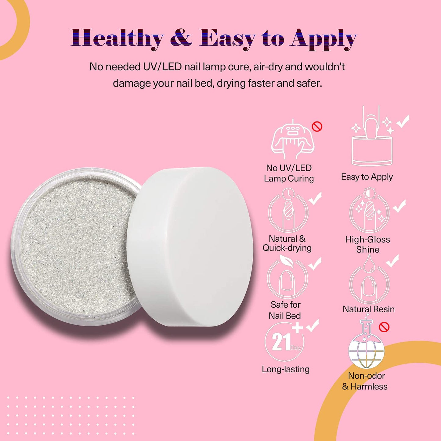 AZUREBEAUTY Dip Powder Silver Glitter Color, Gorgeous Sparkle Dipping Powder Shine Nail Art Starter Manicure Salon DIY at Home, Odor-Free and Long-Lasting, No Need Nail Lamp Curing, 1 Oz / 28g